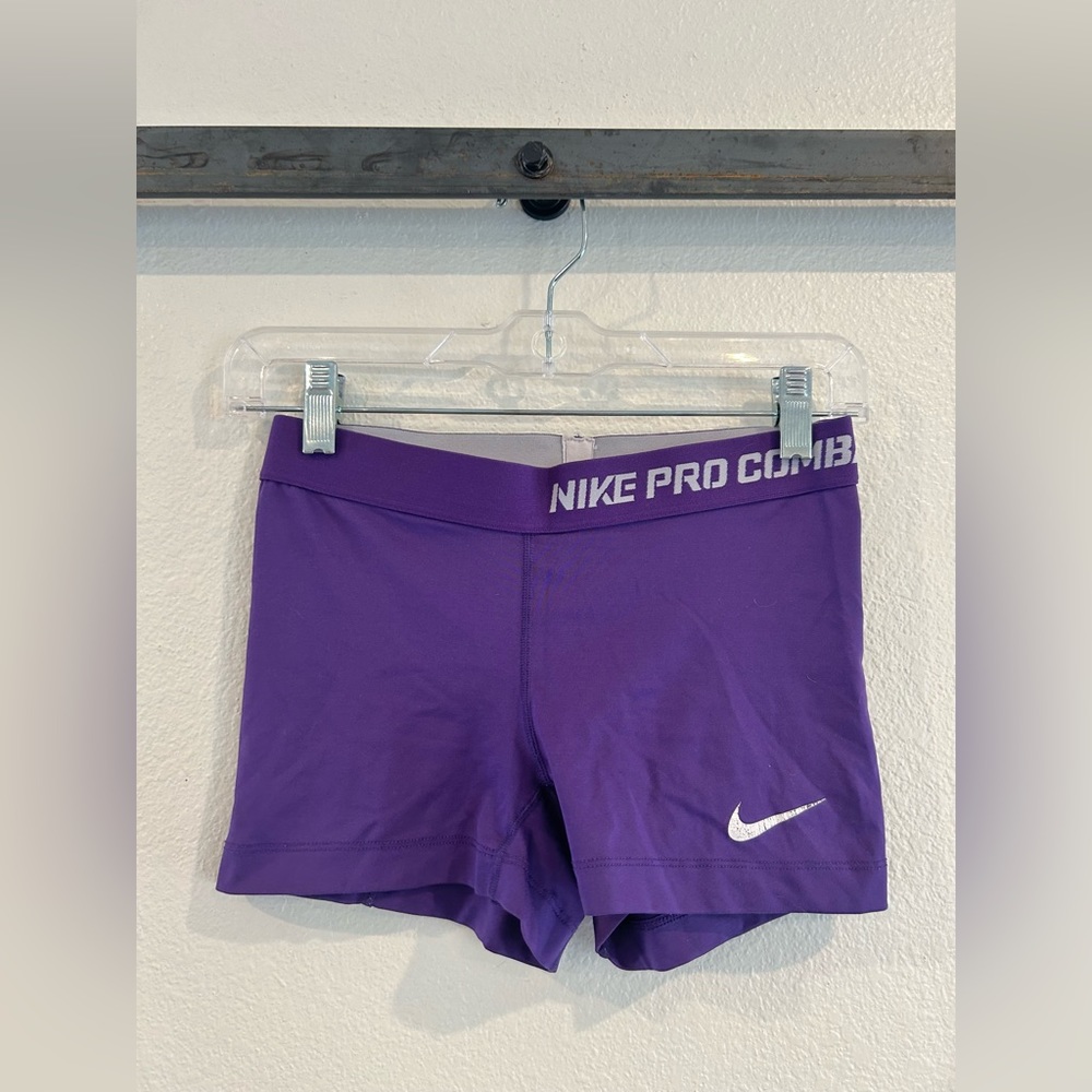 Women’s Purple Nike Pro Combat 3” Inseam Shorts
